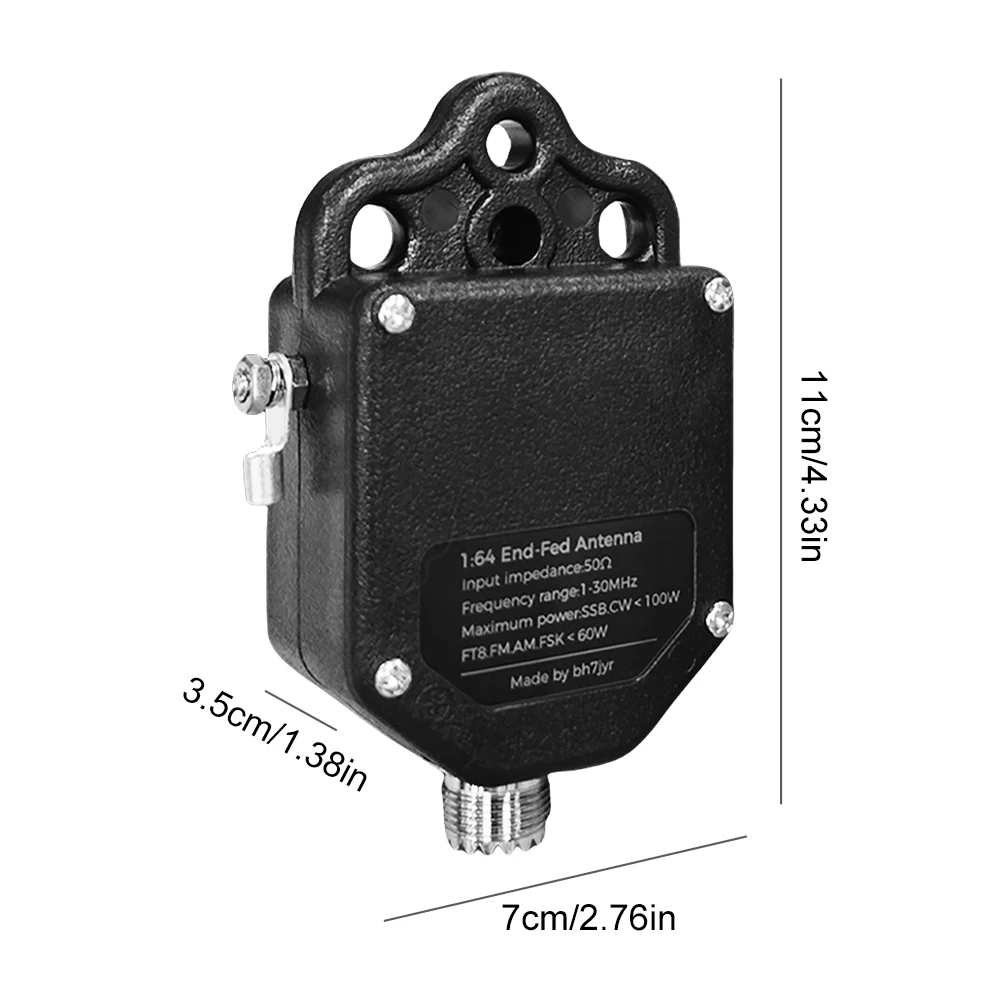 ﻿ 1:64 Balun End Fed هوائي 4-Band 8-Band نصف موجة هوائي الراديو 1 ميجا هرتز إلى 30 ميجا هرتز 100 واط الطاقة الخارجية أداة السلطة عالية الجودة جزء