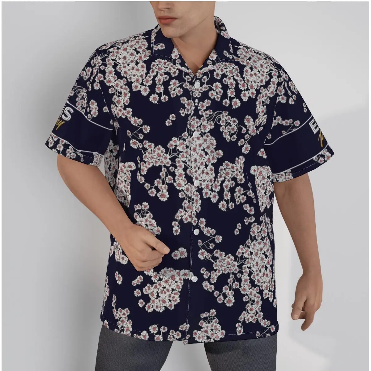 

Men's Hawaiian Shirt Plum Blossom Print Chinese Style Beach Short Sleeve Summer Casual Button Up Patchwork Tops 3D Shirts