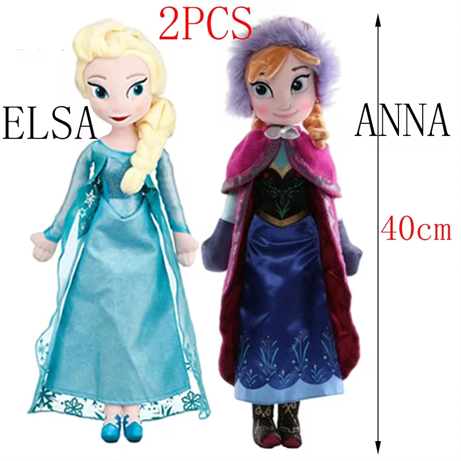 Peluche La Reine des Neiges, Princesse Anna et Elsa, 40cm, jouet, beurre, anime, cadeau d'anniversaire pour enfant, fille