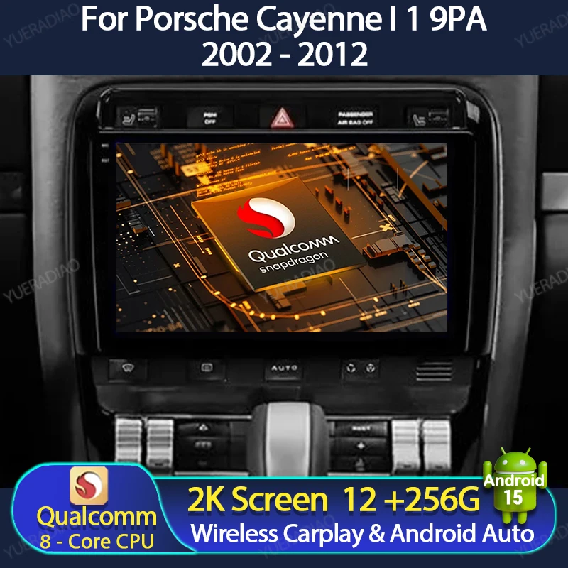 

Android 15 Car Radio For Porsche Cayenne I 1 9PA 2002 - 2010 BT 4G LTE 5G WIFI Qualcomm Multimedia Video Player 2DIN Head Unit