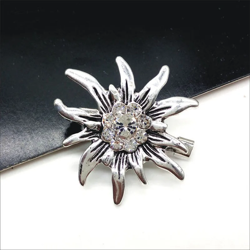 الموضة الكلاسيكية دبابيس إديلويس الكبيرة أحبها عميق الناس النساء لامعة اللون الأبيض حجر الراين بروش دبوس هدايا الحفلات مجوهرات #5