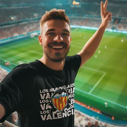 Valencia Club de Futbol, Valencia CF Merchandise Valencia Spanish Los Murcielagos Mestalla Spain 100% cotton printed t shirt