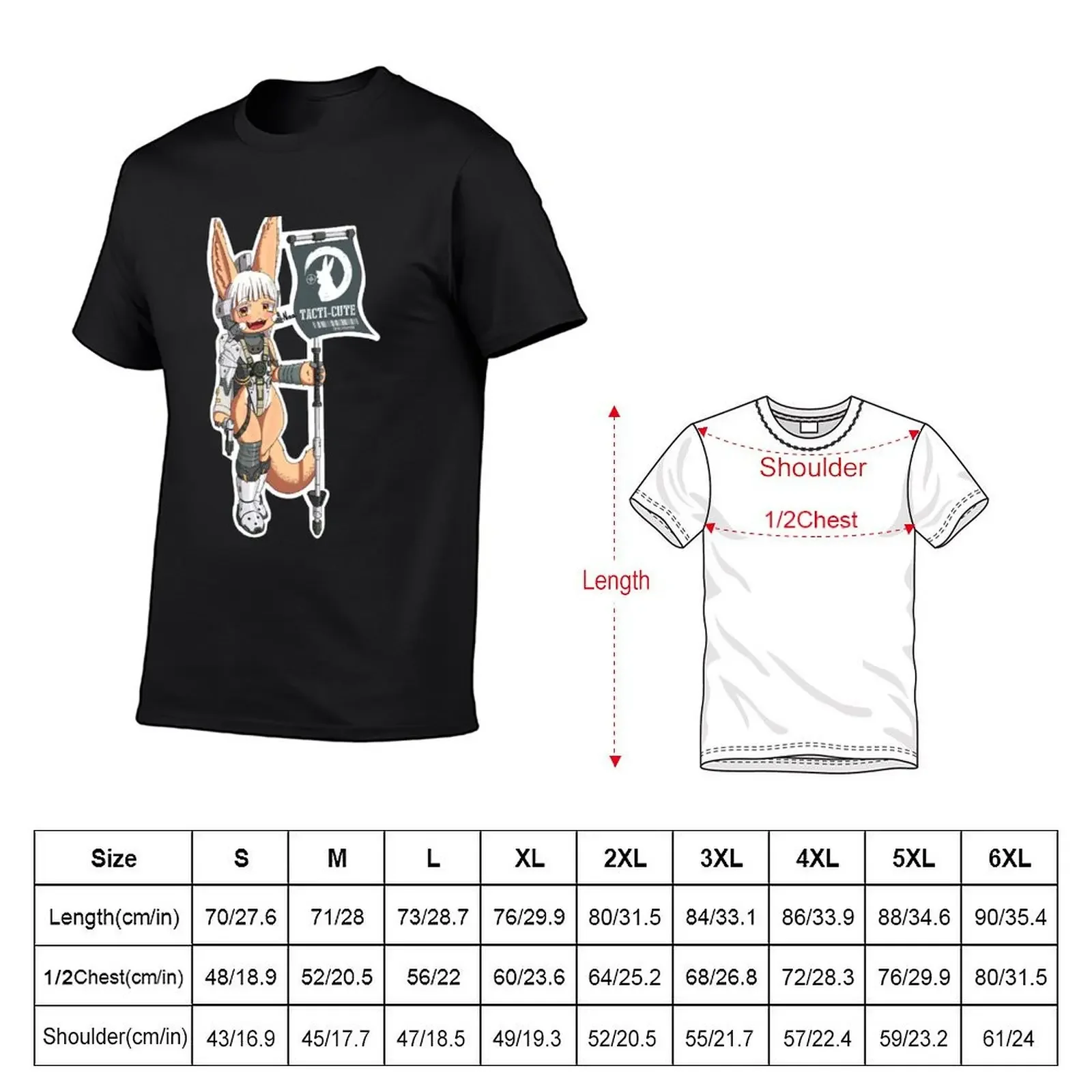 TACTI-CUTE ( Nanachi X Ludens ) T-Shirt summer 2025 Funny t-shirts vintage anime shirts men