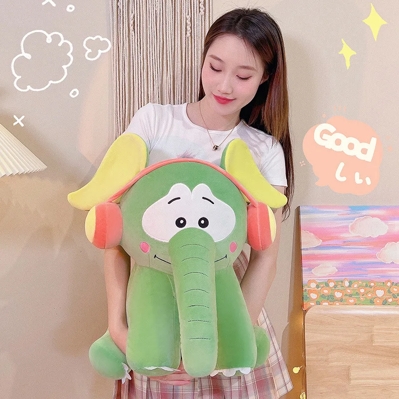 Cute Thailand Earphone Elephant Plush Toy Cartoon Stuffed Animals Plushies Doll Soft Kids Babys Peluches Toys Kawaii Room Decor