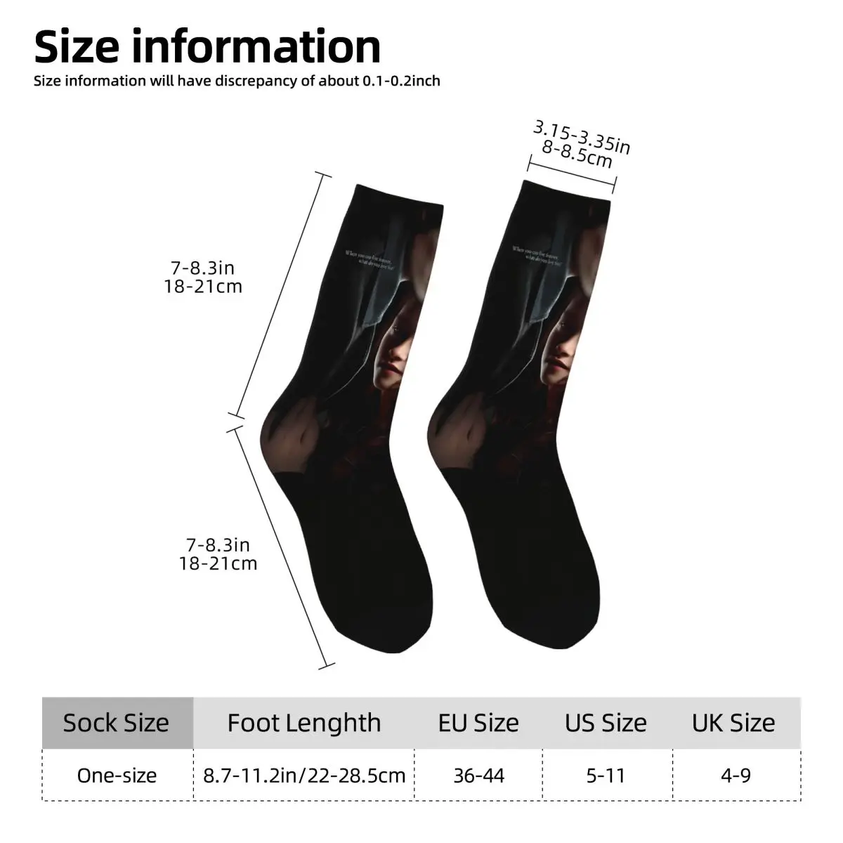 Twilight Saga Movie Edward Bella Stockings Design Trendy Socks Winter Anti Skid Socks Couple Outdoor Soft Breathable Socks