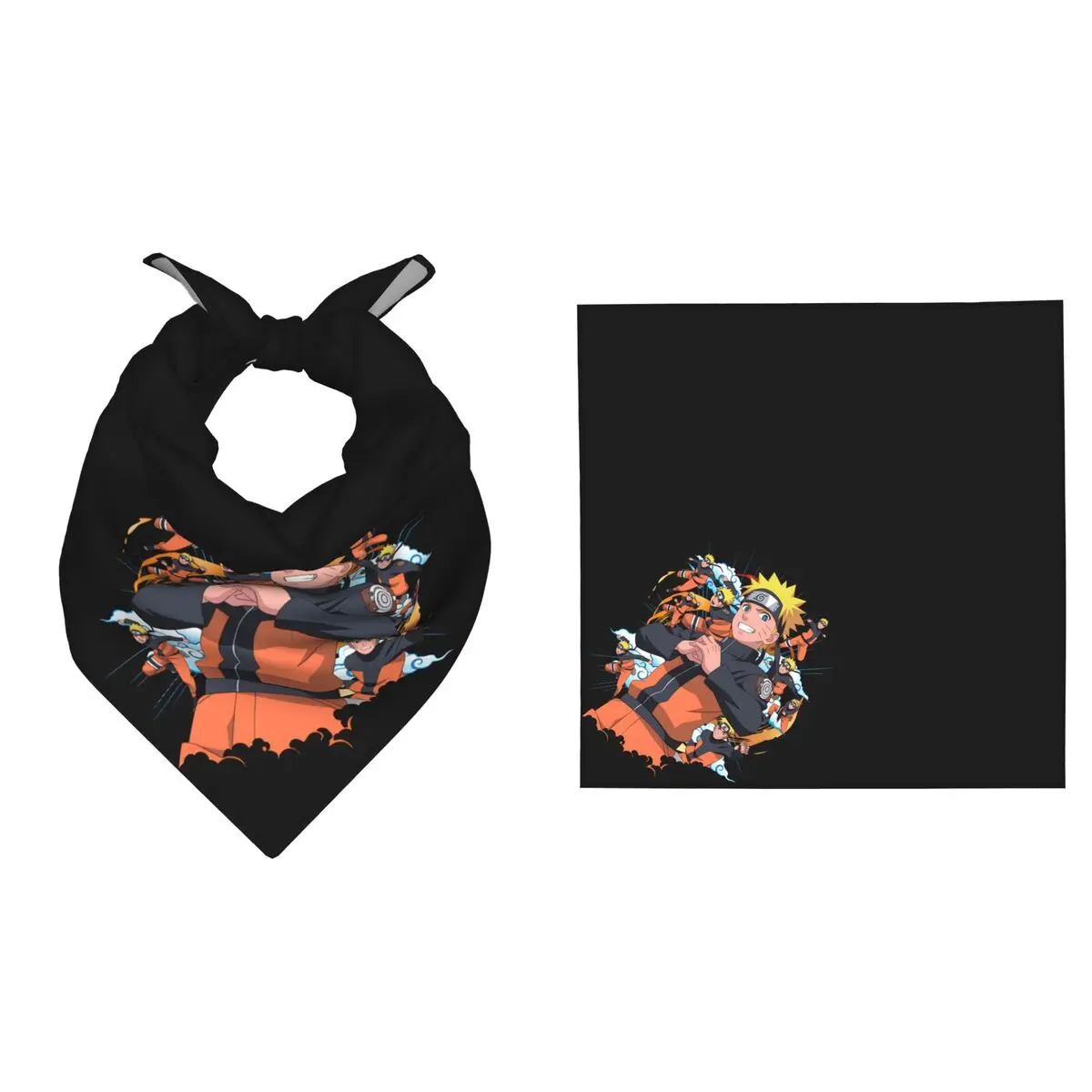 Pañuelo Cuadrado de Moda de 55CM de Naruto Uzumaki para Cumpleaños y Viajes, para Mujer y Hombre, con Diseño Clásico de Anime y Manga, También como Banda para el Cabello