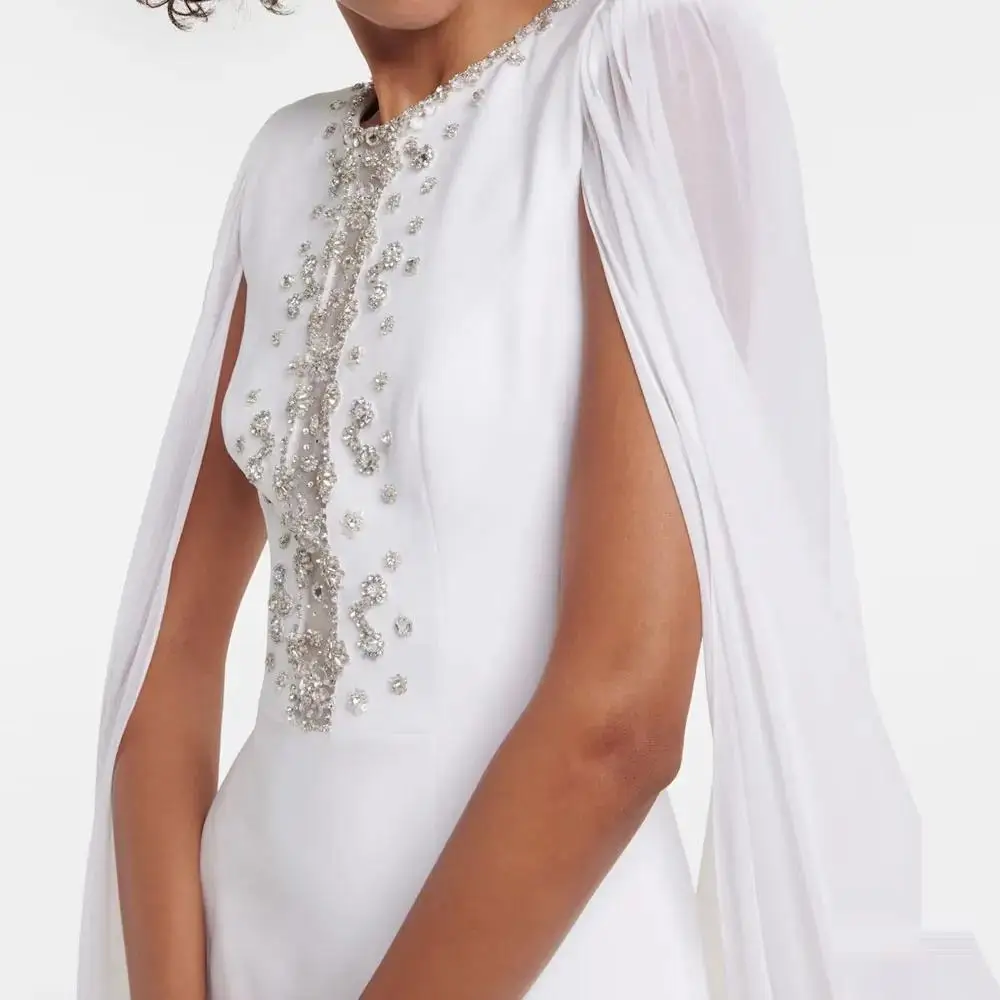 Vestido de mangas compridas para mulheres, vestido luxuoso de aniversário, vestidos de casamento elegantes, árabe, verão, 2024