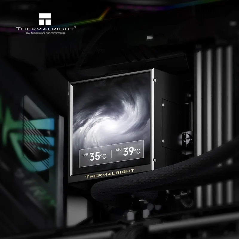 3.95" Square IPS LCD 240mm AIO Liquid Cooler, Custom Display for System Monitoring, Thermalright PEERLESS VISION 240 ARGB view 5