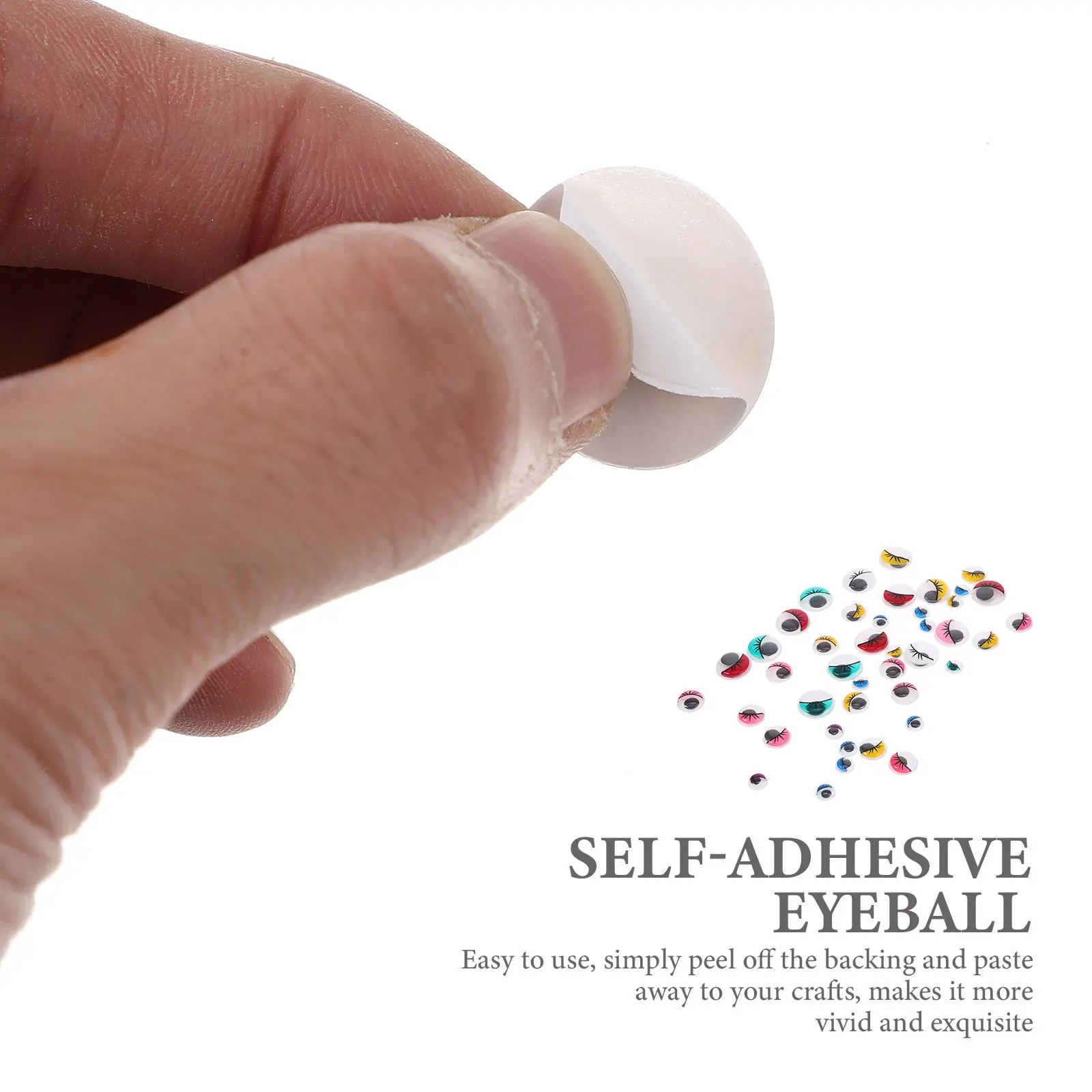 

84Pcs Colorful Moving Eyes for Crafts Self Adhesive Cartoon Eyeballs DIY Decoration Learning Material Supply