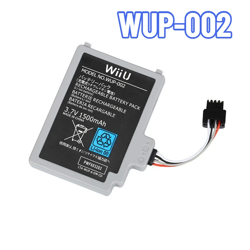 

WUP-002 Сменный аккумулятор 3,7 В 1500 мАч для геймпада для контроллера Nintendo Wii U WUP002