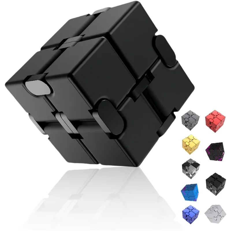Metall-Infinity-Fidget-Cube zur Stress- und Angstlinderung/ADHS, Langlebiges Sensorisches Fidget-Spielzeug als Geschenk für Erwachsene und Jugendliche