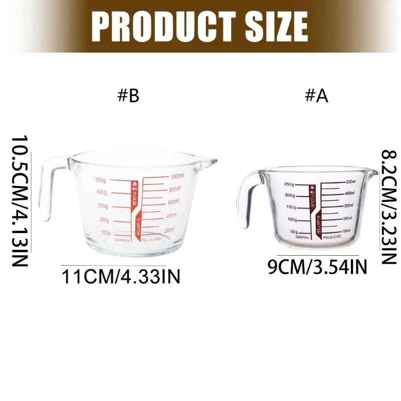 Large Capacity Glass Measuring Cup For Professional And Home Baking Requirements HX6C