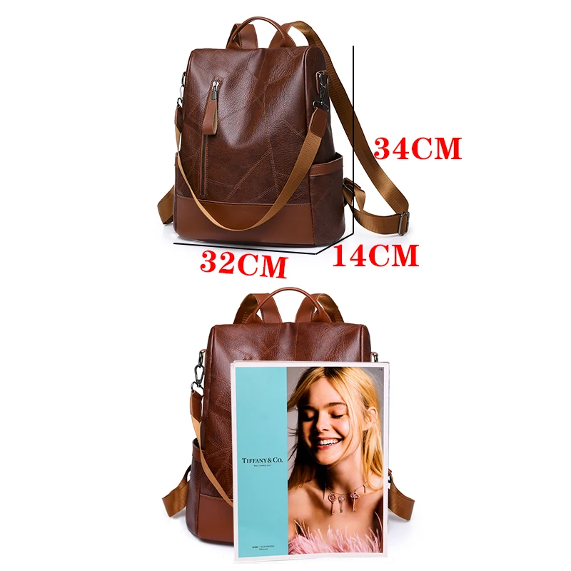 Trendy Multifunctional High Capacity Anti Theft Backpack Luxurious Women\'s Designer Brand Backpacks High Quality Leather Bookbag