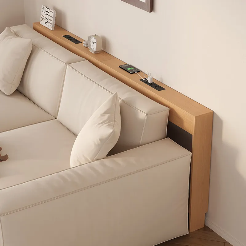 The rear storage rack of the electric sofa is ultra-narrow behind the wall