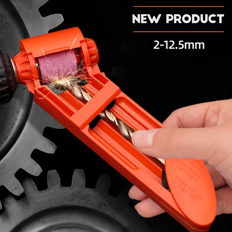 2-12.5mm Portable Drill Bit Sharpener 1 Set Corundum Grinding Wheel Bit Tool Twist Drill Bit Sharpening Machine Sharpener Tools