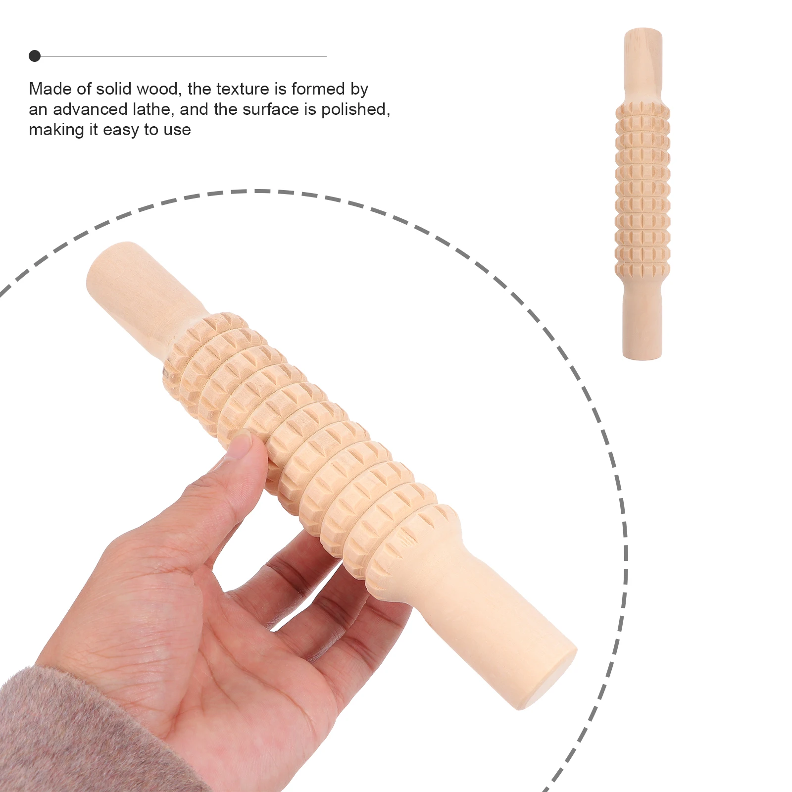 Rolo de plasticina infantil, ferramenta criativa de modelagem de argila, rolo de plasticina de madeira seguro para pais e filhos, brincadeira criativa