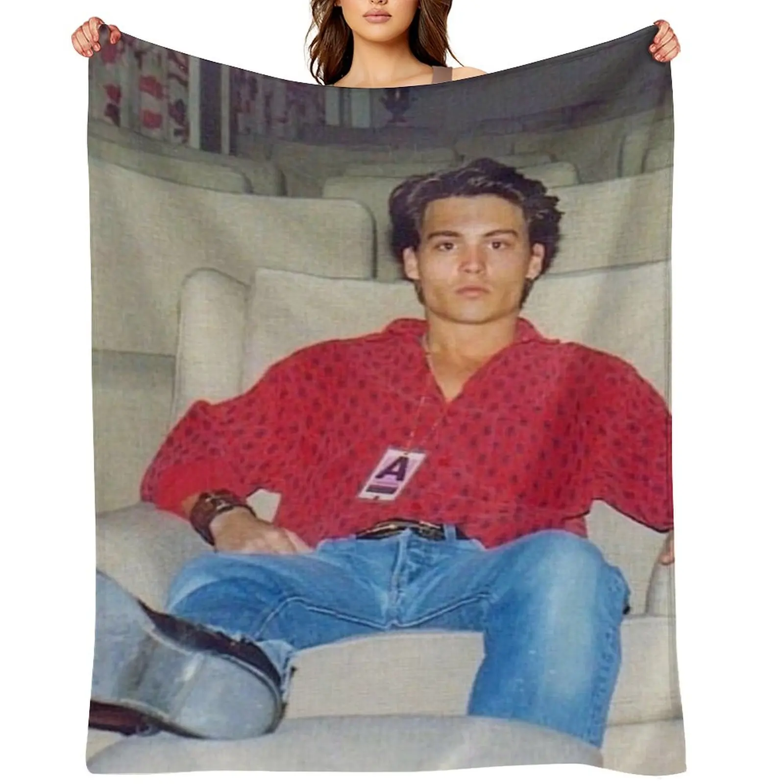 

Jonny Depp Throw Blanket Fashion Sofas Decorative Sofa Personalized Gift Giant Sofa Blankets