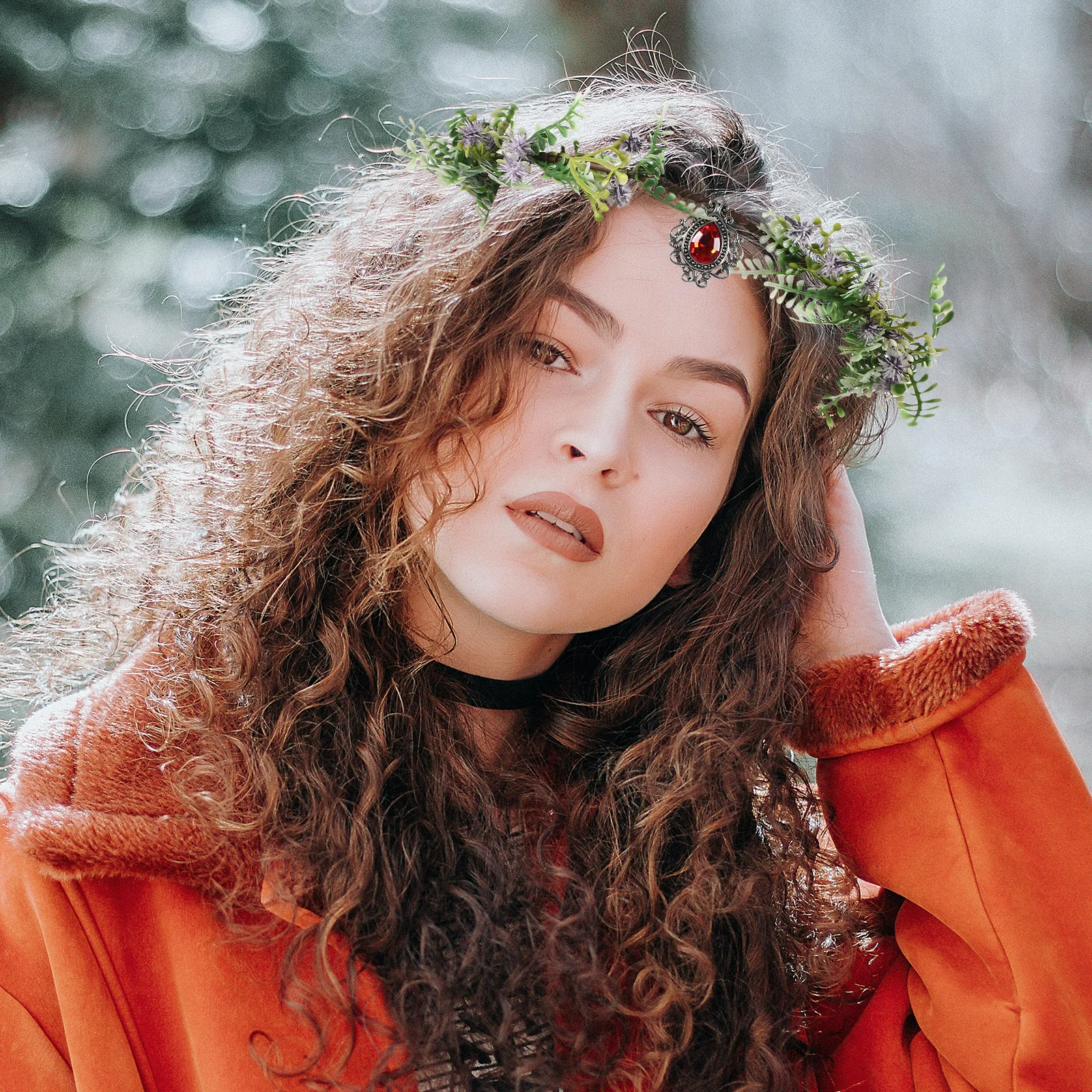 1 قطعة خوذة تاج زهرة للنساء أنيقة الزفاف إكسسوارات الشعر حفل زفاف زي عقال للرأس على شكل تاج الأزهار تيارا