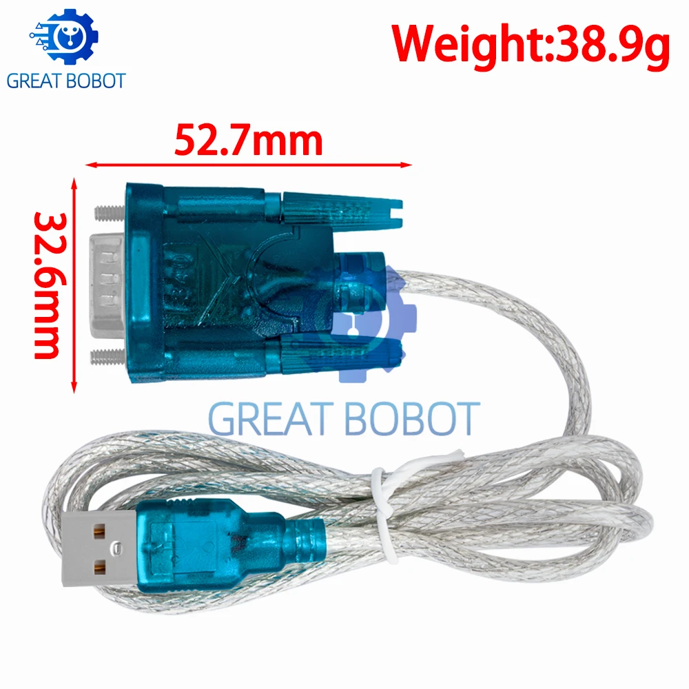 HL-340 Chip USB to RS232 DB9 Serial Cable, USB COM Port Converter Cable for PDA, Supports Win7 64-bit