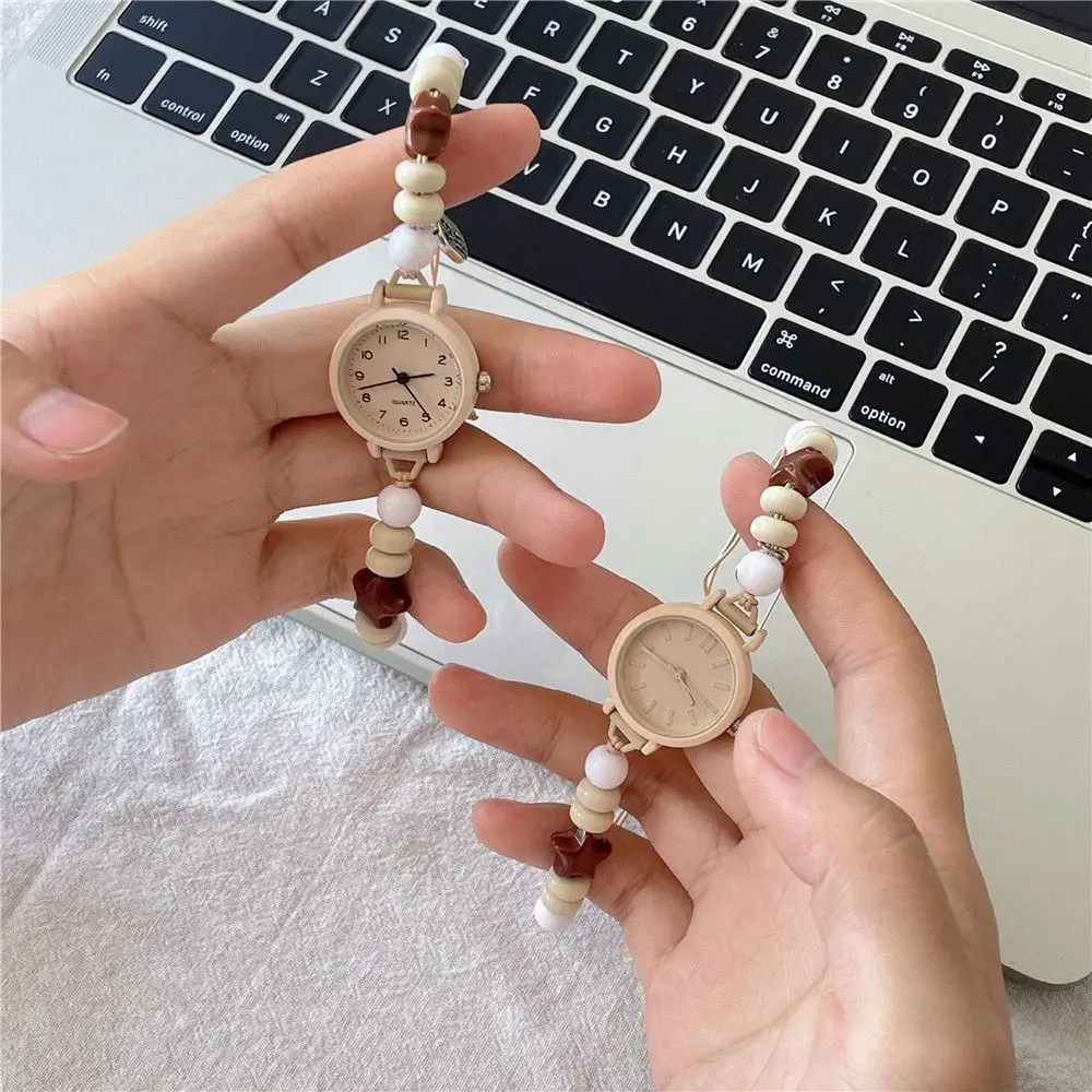 

Винтажные этнические часы-браслет с бисером для женщин и девушек, стильные универсальные кварцевые наручные часы оптом