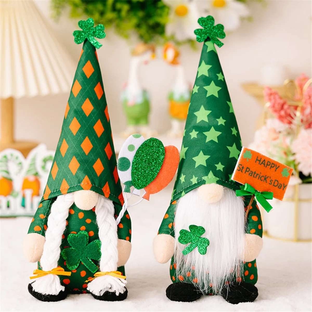 St Patricks Day Gnomes Decor St. 'S Day Decorations Irish Plush Gnome Ornaments for Home