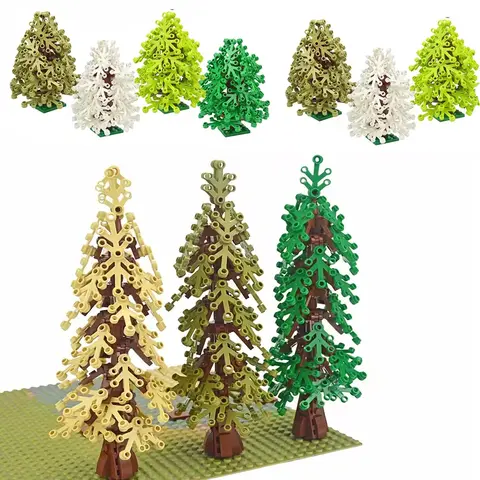 City Trees Cedar Building Blocks Redwood Block Toy Christmas Tree For Children Gifts Compatible Classic Brick Juguetes Kids Toys