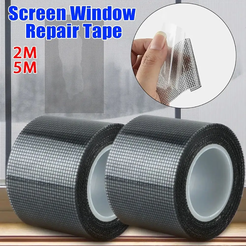 1Roll Fly Window Screen Repair Tape Self-adhesive Anti-mosquito Hole Patch Stickers Anti-Insect Strong Mesh Net Repair Tapes