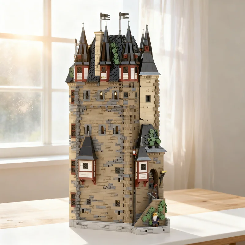 

13256 деталей MOC: Модель Горной крепости «Красные Соколы», конструктор, игрушка, подарок, креативный коллекционный предмет для демонстрации, премиум-класс