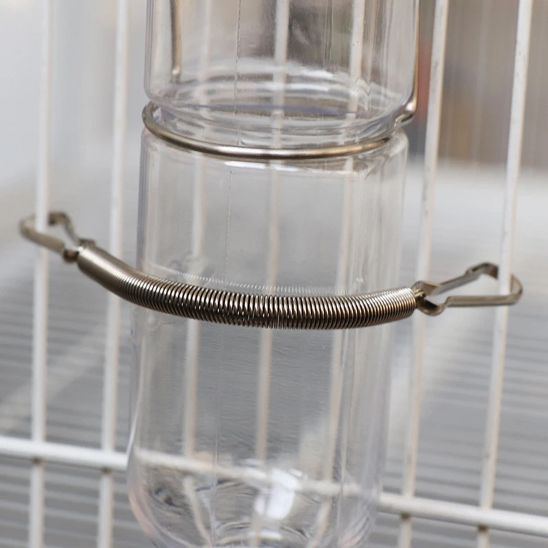 Stainless Steel Spring 3.1 In Metal Replacement Springs with 2 Clips for Small Animals Wire Cages Total Length 5.1 In