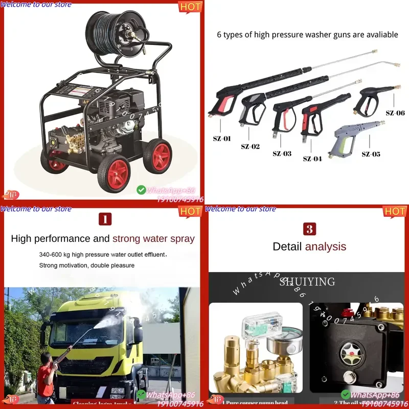 2026CE Metal Sewer Jet Pipe Cleaning Machine with Engine Pump Motor Water Cleaning Process