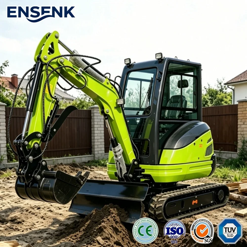 Mini Excavator Construction 1.0Ton 1.8Ton 2.5Ton 3.0Ton Kubota engine Hydraulic Adjustable Trenching Garden Multifunctional Far