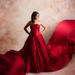Pregnancy Silk Fabric Gown Maternity Photography Props Satin Cloth Solid Color Tossing Flowing DIY Woman Photo Shoot Accessories