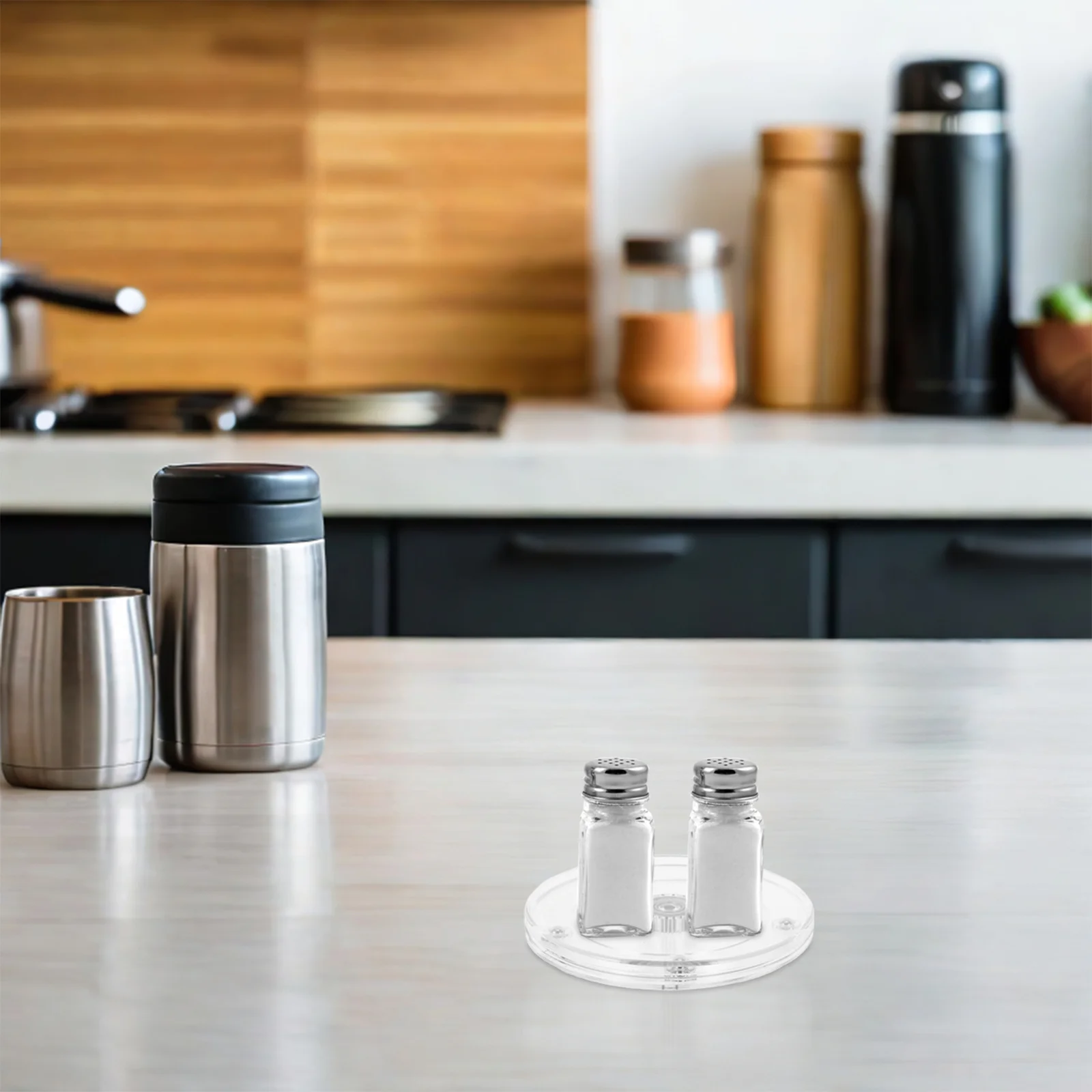 

2Pcs Transparent Plastic Display Turntable Clear 10cm Smooth Silent Rotating Base for Jewelry Crafts Kitchen Cake Stand Serving