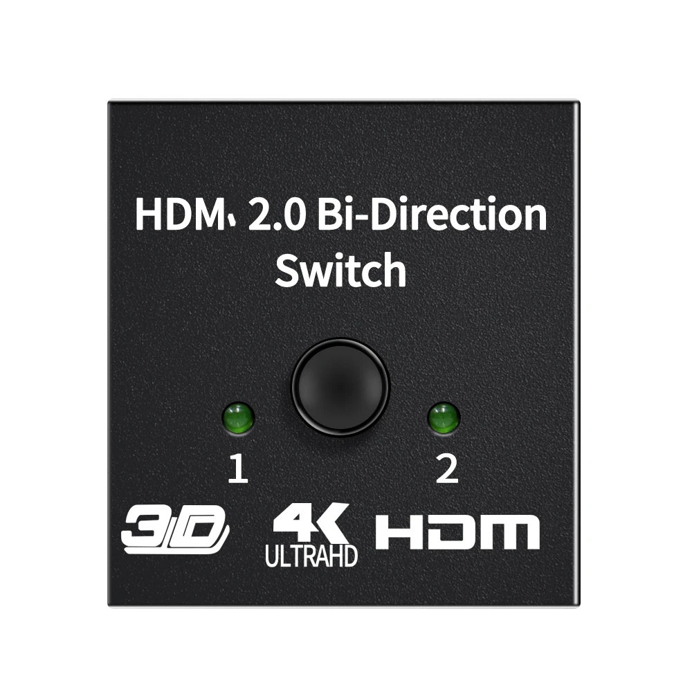 HDMI 호환 분배기 KVM 양방향 스위치, PS4/3 TV 박스 스위처 어댑터용, 2 in 1 Out, 4K, 1x2, 2x1