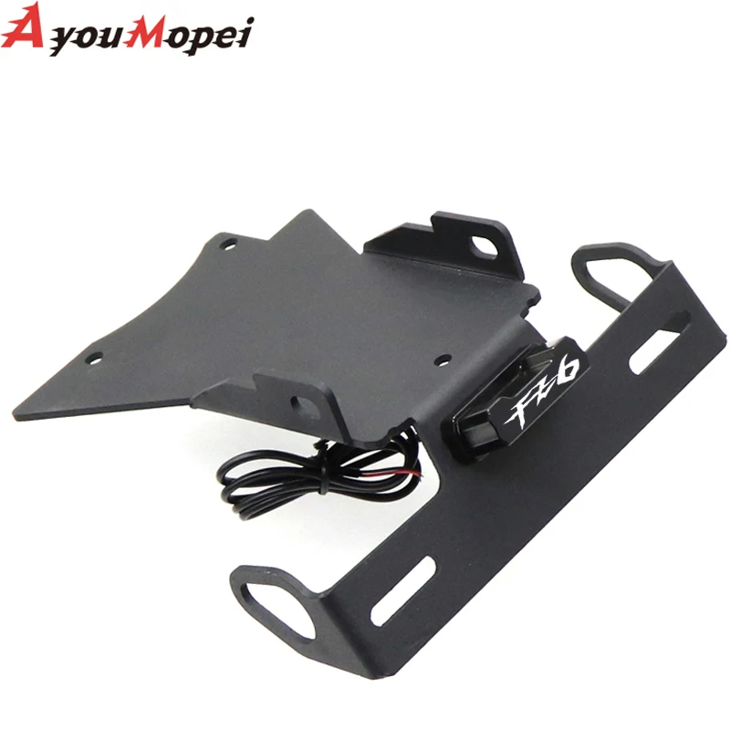 

Motorcycle Tail Tidy Fender Eliminator License Number Plate Frame Holder Bracket LED Light For YAMAHA FZ-6N FZ6 S2 N/S 2004-2009