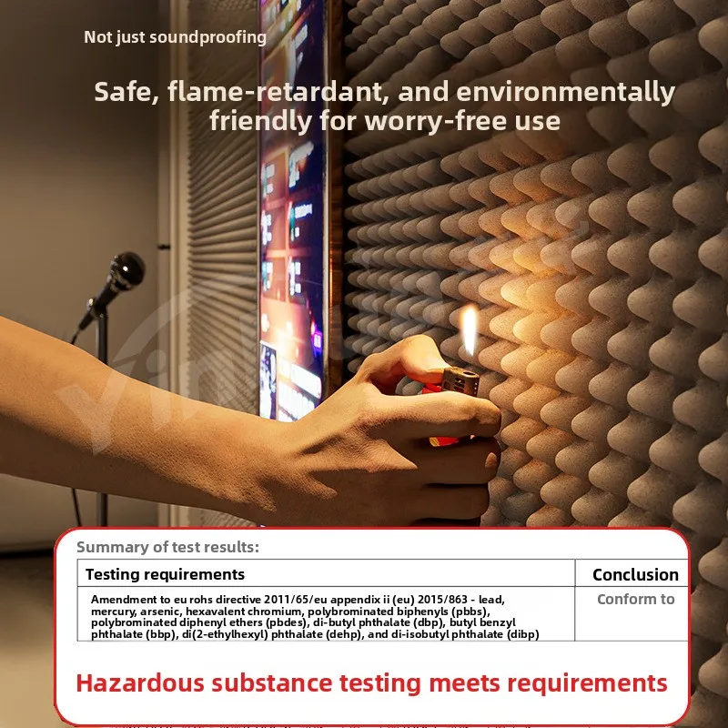 Schiuma fonoassorbente autoadesiva per uso a parete Materiale super silenzioso e per la riduzione del rumore Scheda fonoassorbente ignifuga