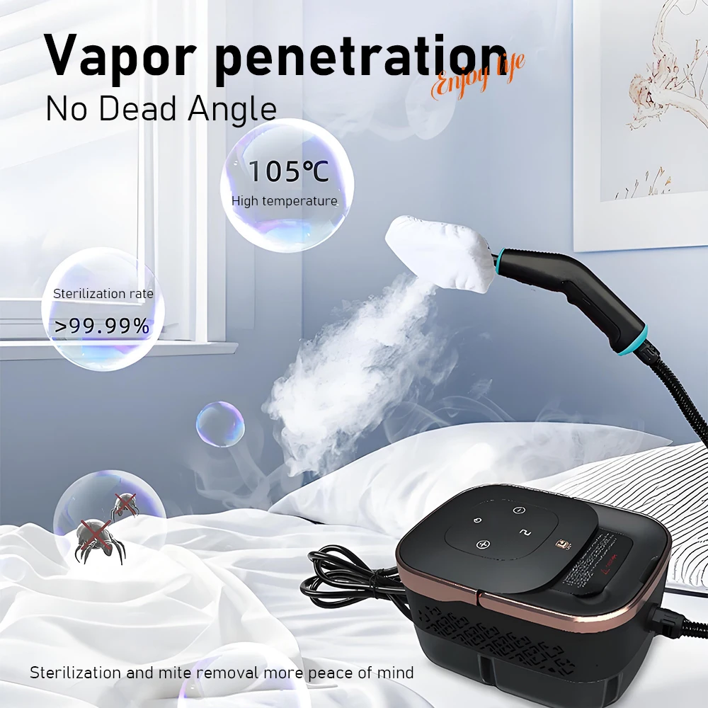 Steam Cleaner Steam Mite Remover Steam Stain Remover Kitchen 1250ML Water Tank Steam Cleaning Tool Multifunctional Steam Cleaner