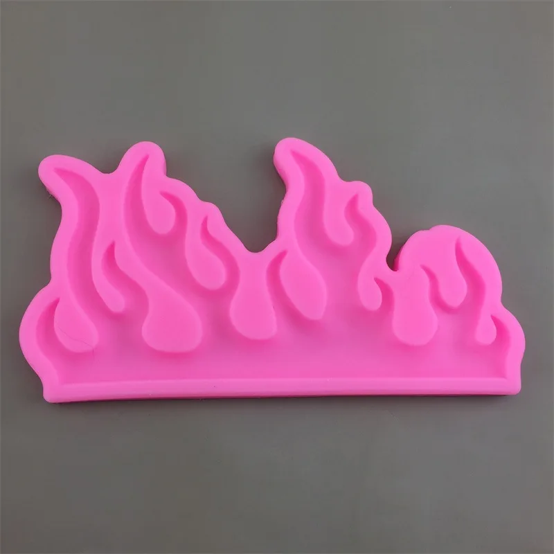 Fire Flame Shape Silicone Mold Fondant Mousse Cake Decoration Baking Chocolate Cookie Making Mold Aromatherapy Plaster Clay Mold