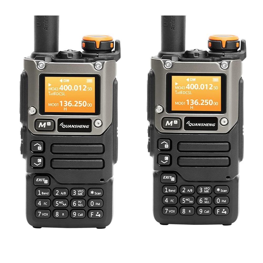 UV-K6 Walkie Talkie 144–146 MHz 430–440 MHz tragbarer Multiband-Transceiver Typ C Lade-Air-Band-Radio Walkie Talkie Scrambler