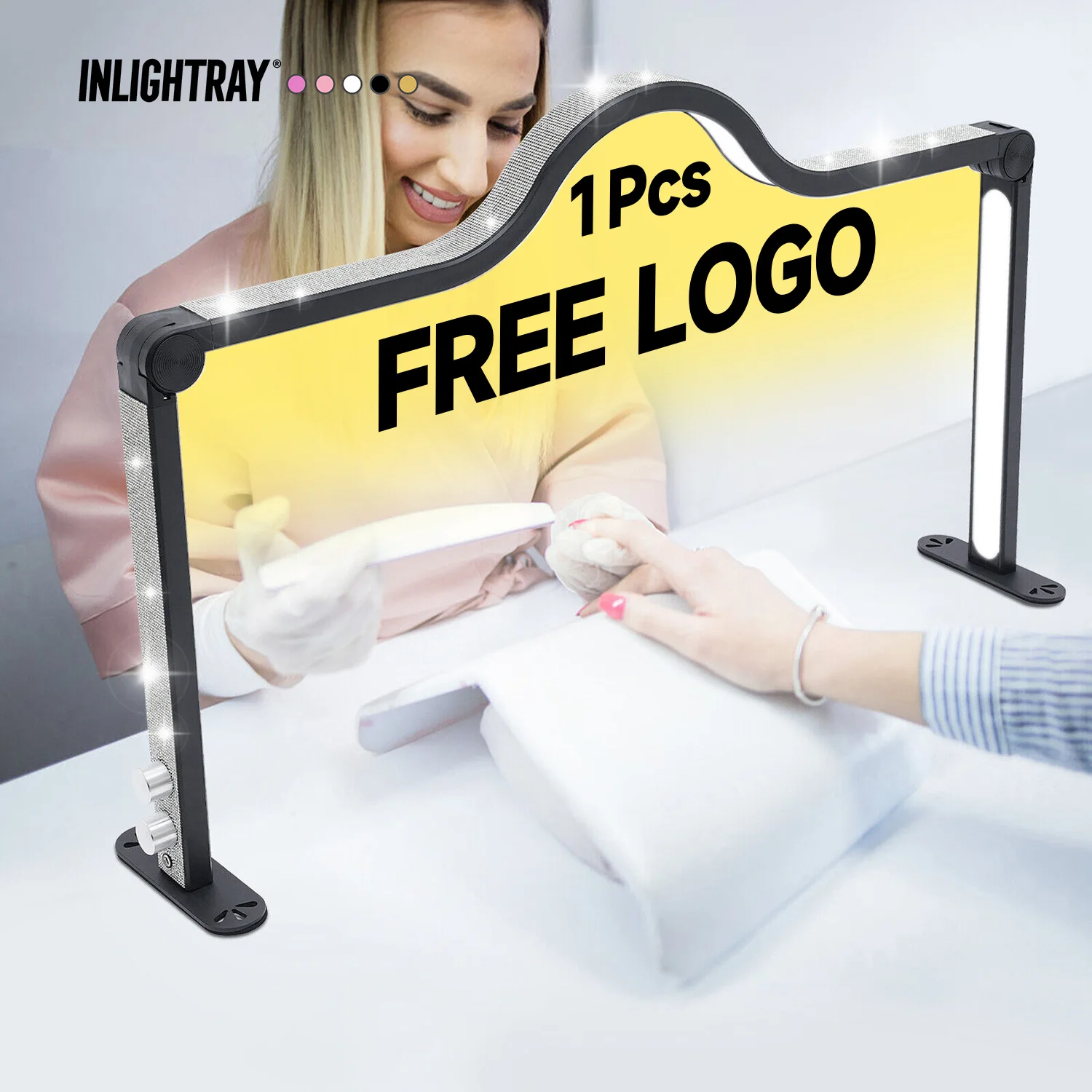 

2025 New Free Custom LOGO 35inch Nail Tech Lamp for Desk 35" 48W Professionals Led Light Desk Lamp for Lash Eyelash Extension