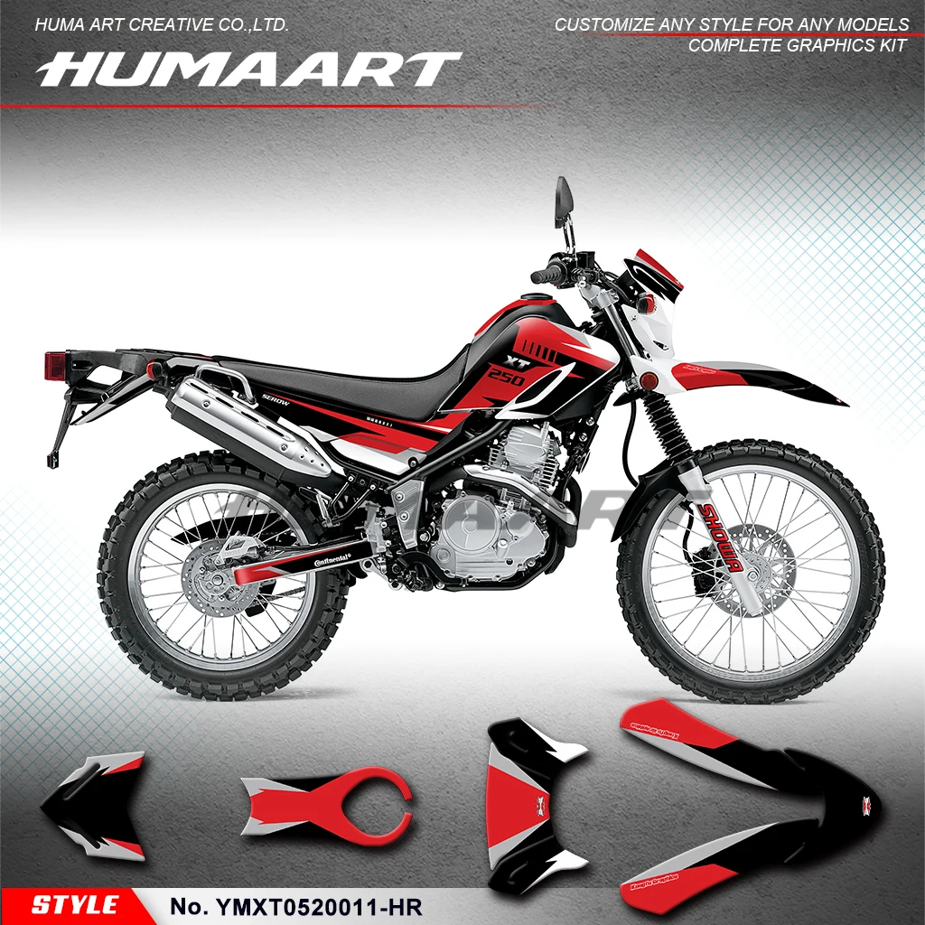 

Наклейка с графическим листом HUMAATR для Yamaha Serow XT250 XT 250 2005 2006 2007 2008 2009 2010 2011-2020, YMXT0520011-HR