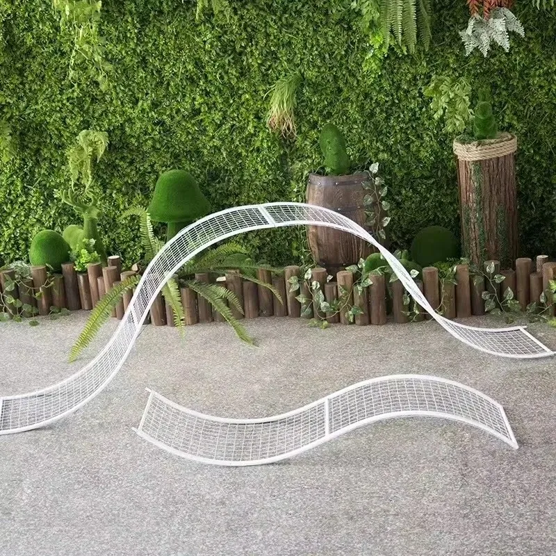 Ein Muss für Hochzeiten, Festivals und Partys! S-förmige große Wellen-T-Bühne mit Blumendekoration, 6 Stück – Detail 12