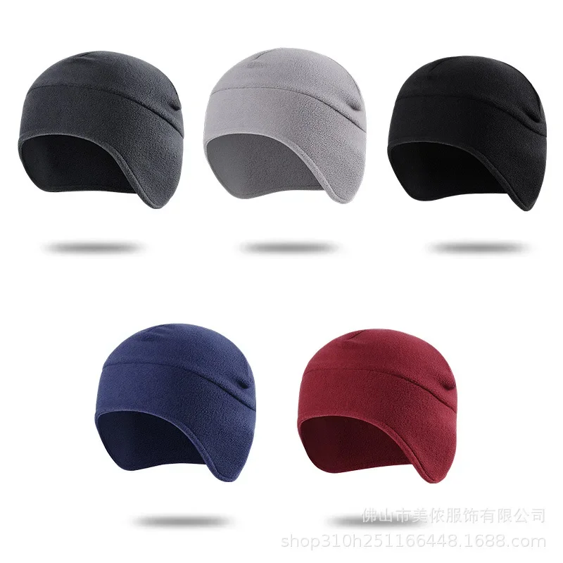 Winter Beanie Hat Warm Fleece Outdoor Cycling Ear Protection Cold Protection Keep Warm Black Caps for Men  Women