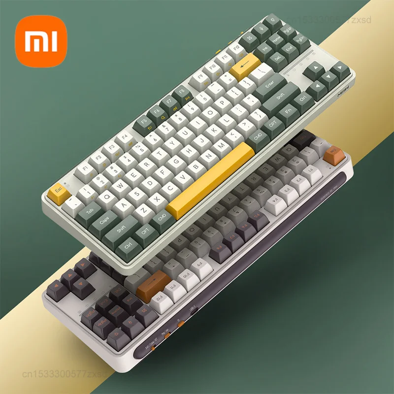 Xiaomi Miiiw Wireless Mechanical Keyboard Z870Color RGB High Ball Keycaps Office Gaming 87 Keys Bluetooth Multisystem Compatible