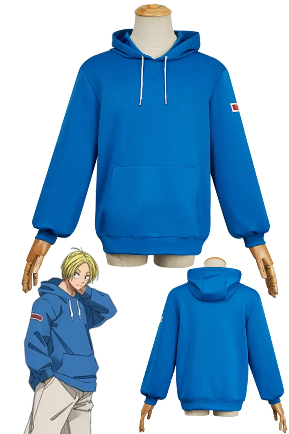 

Shin Asakura Cosplay Blue Hoodies Men Costume Anime Days of Sakamoto Roleplay Streetsuits Tops Set Clothing Adult Halloween Suit