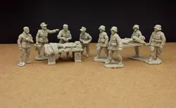 Miniature resin model 1/72 ww2 Germman wounded rescue soldiers 10pcs/set