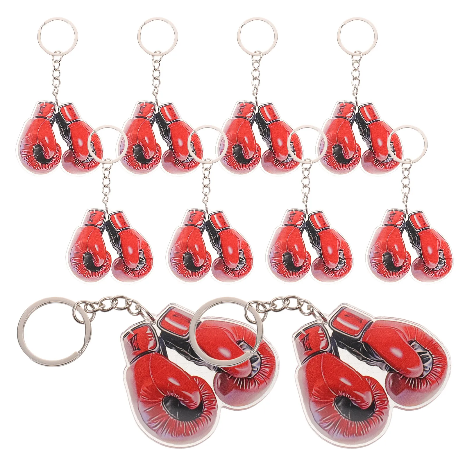 Mini Boxing Gloves Keychain Acrylic Boxing Ornament Keychain Pendants For Sports Fans And Workout Lovers Fitness Passion
