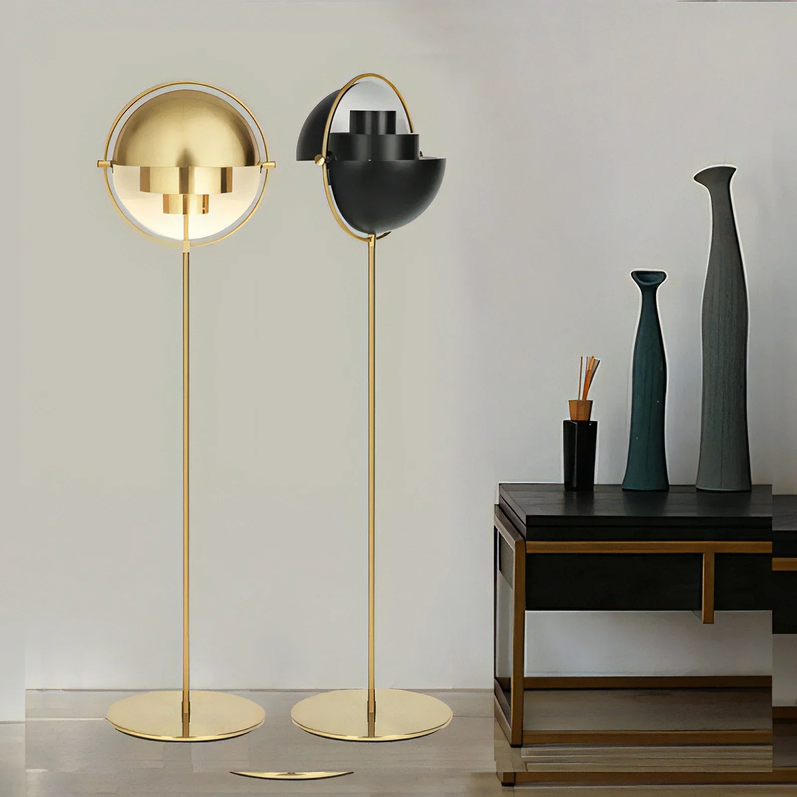 Modern Gubi Floor Lamps for Living Room Home Decor Designer Black Gold Metal Standing Lights Bedroom