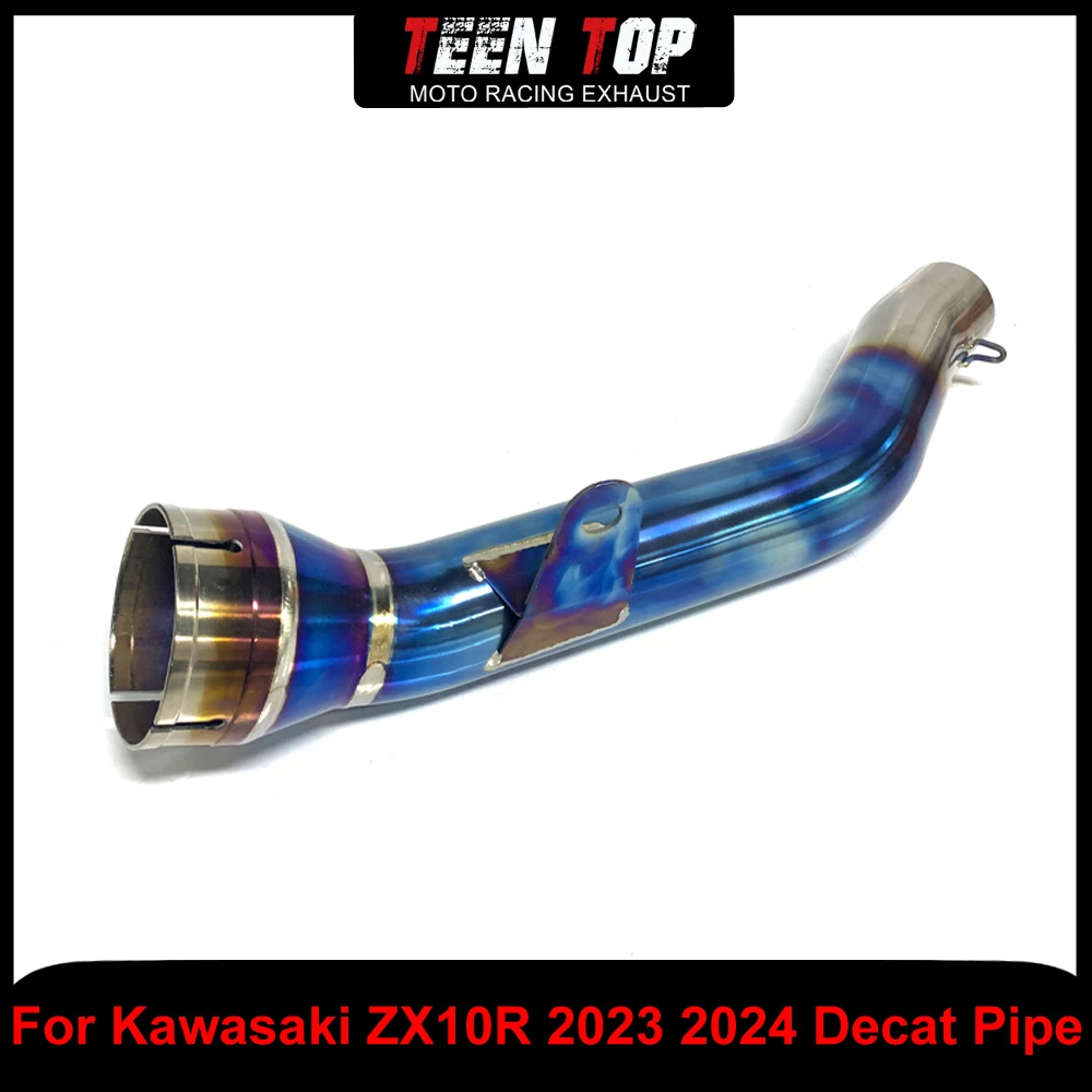 

High Performance Catalyst Remove Pipe For Kawasaki ZX10R 2023 2024 Exhaust Decat Pipe Connect Original Muffler Motorcycle Escape