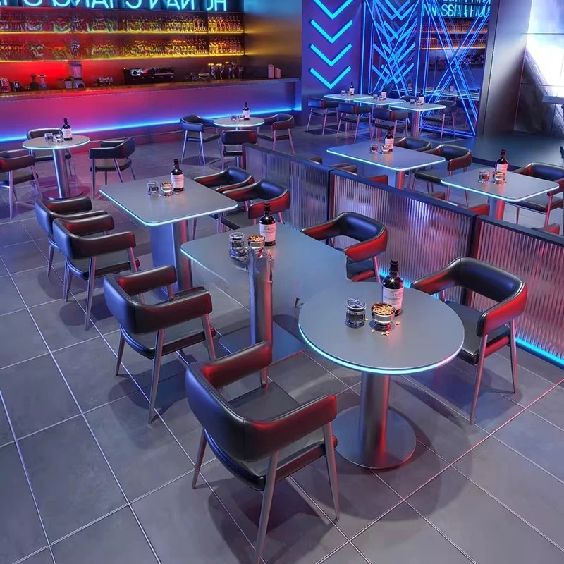 

Commercial bar sofa, clear bar, tables and chairs, bistro luminous table, high bar chair